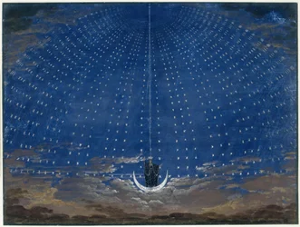 Cenário para a Rainha da Noite (na Flauta Mágica de Mozart)